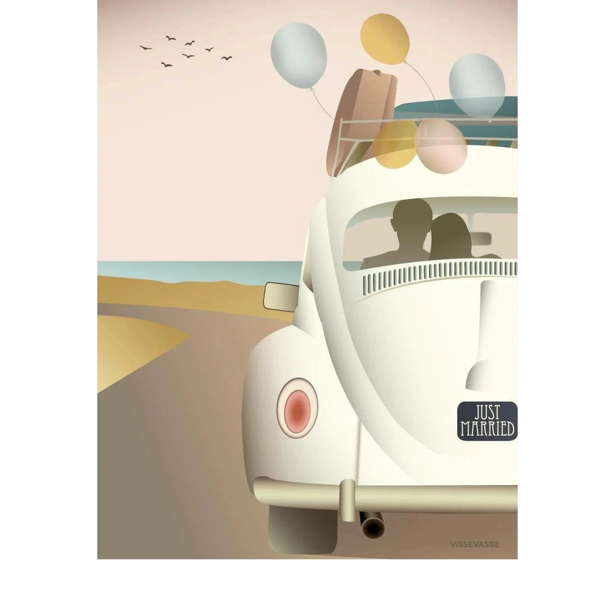 Vissevasse Just Married Card, A7