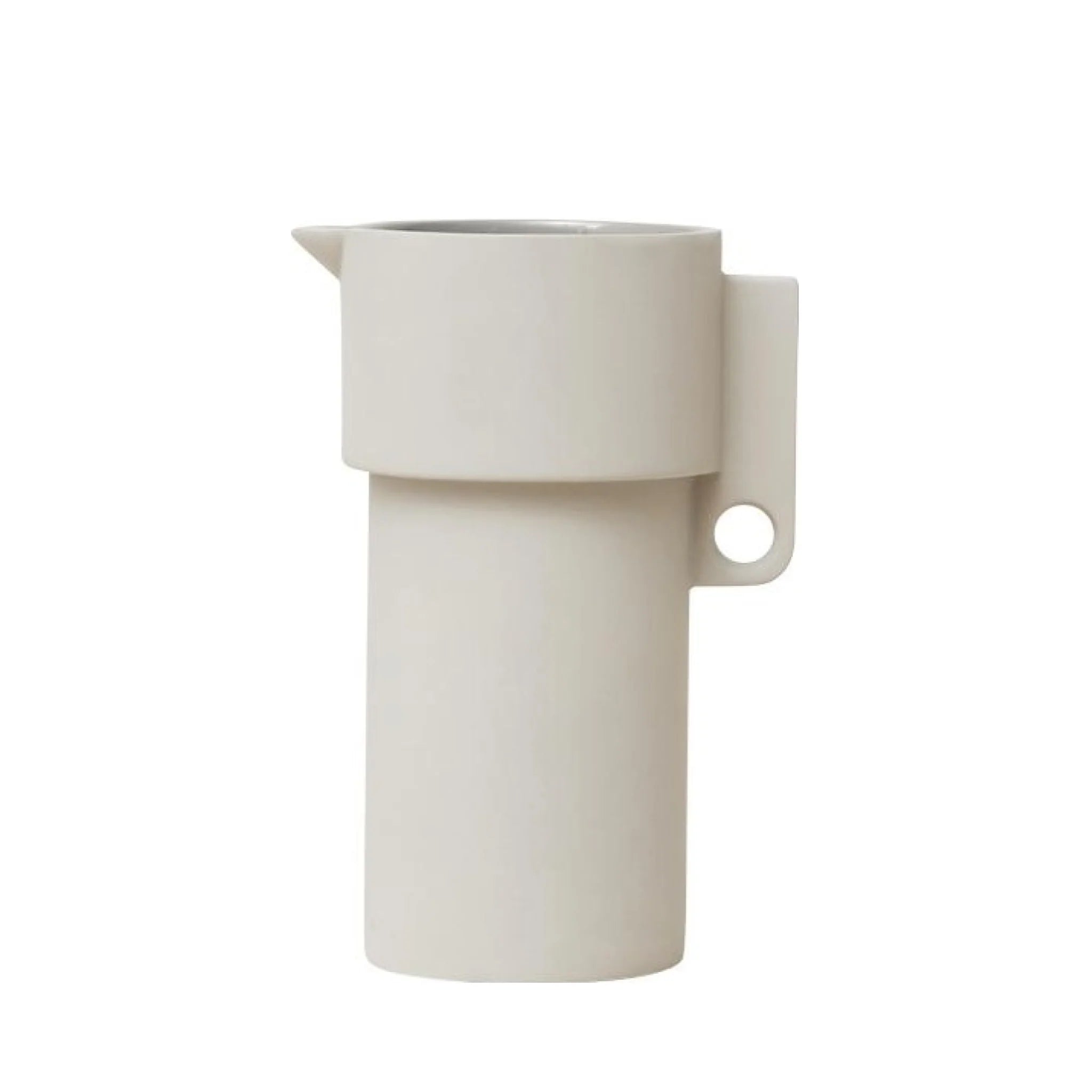 Form & Refine Alcoa 1 L Stoneware Pitcher - Light Grey Matt/Gloss 21cm