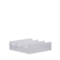 Hübsch Wave Desk Organizer in Frosted Glass - Stylish Office Storage Solution