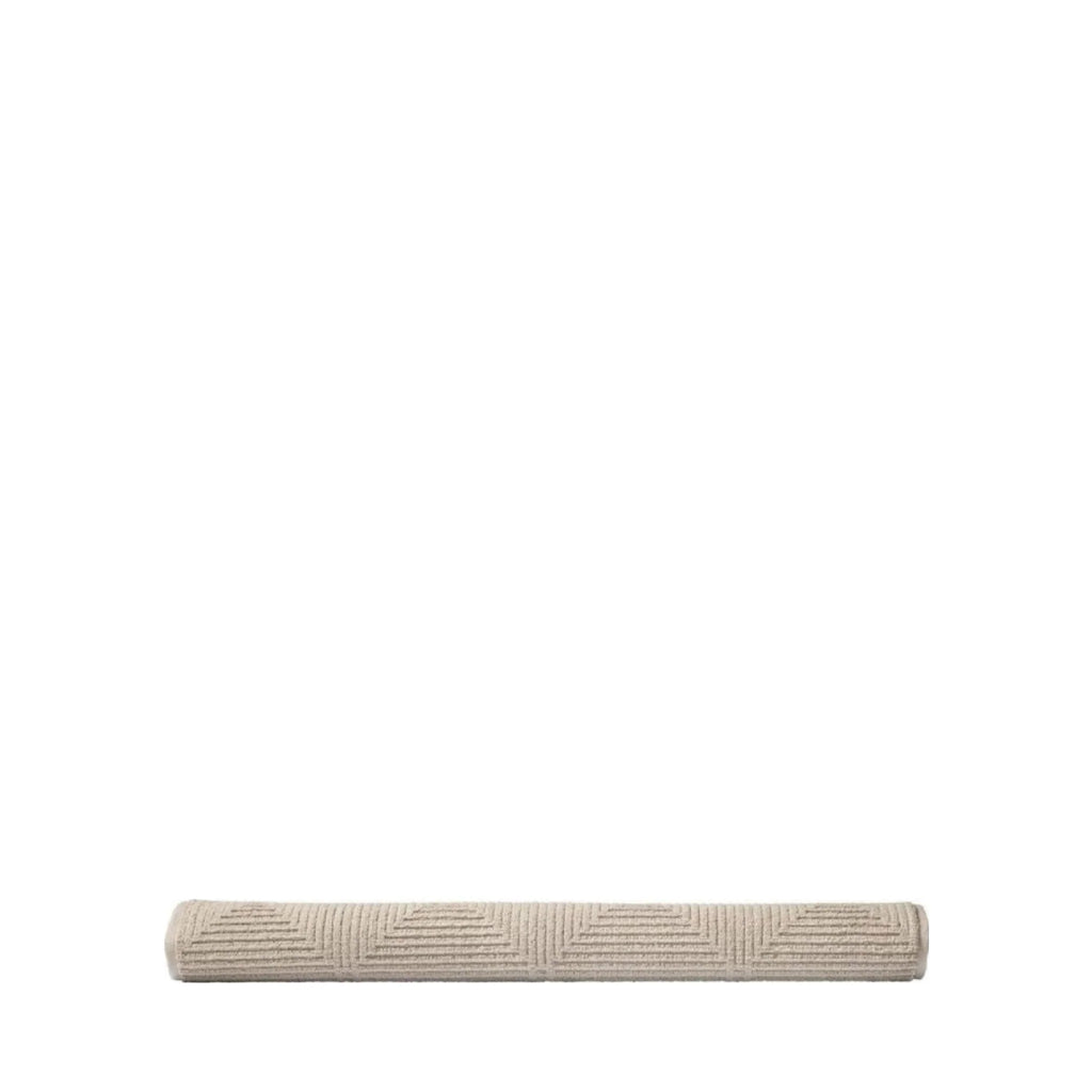 FDB Møbler Kirkeby Beige Bath Mat - 100% Organic Cotton, Eco-Friendly Design