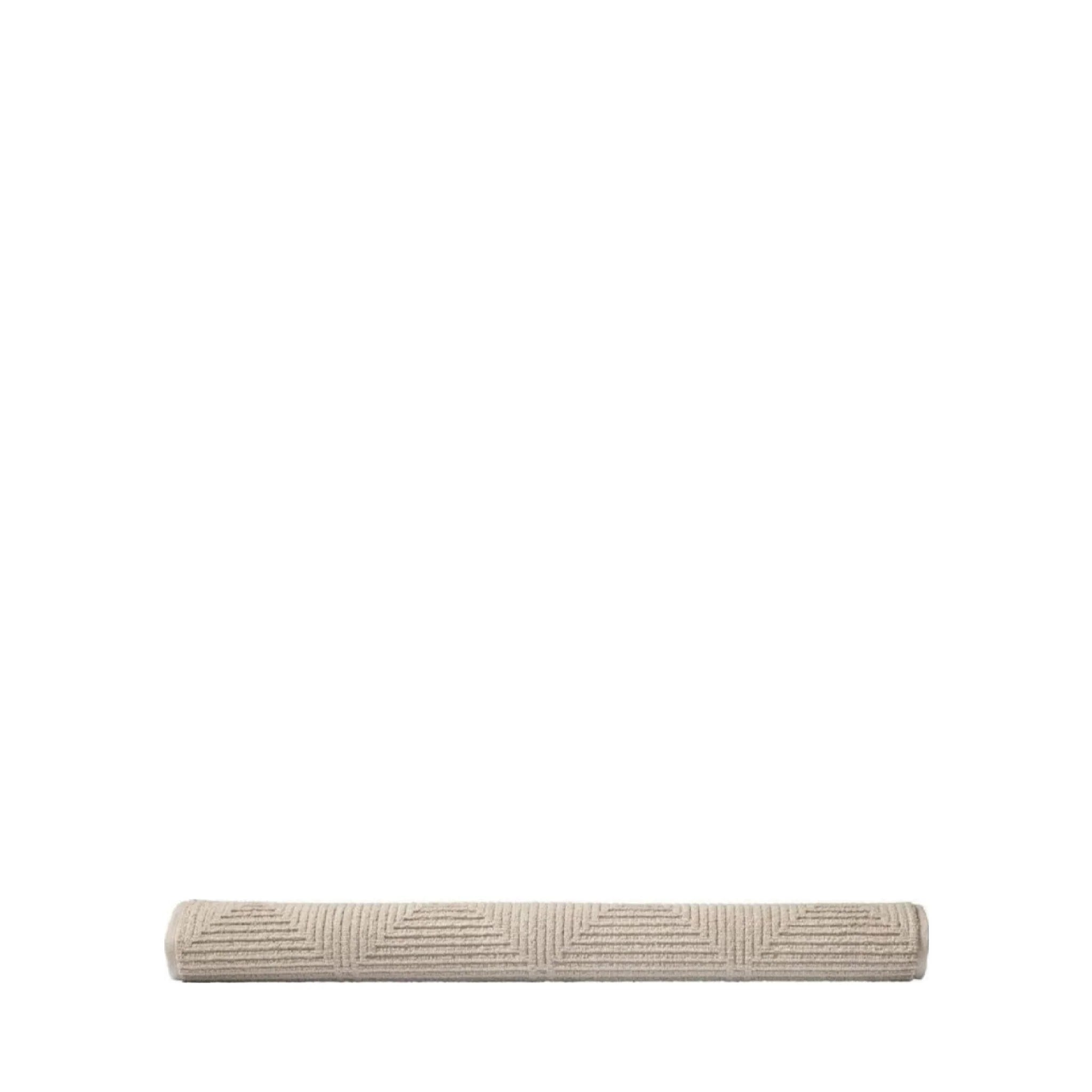 FDB Møbler Kirkeby Beige Bath Mat - 100% Organic Cotton, Eco-Friendly Design