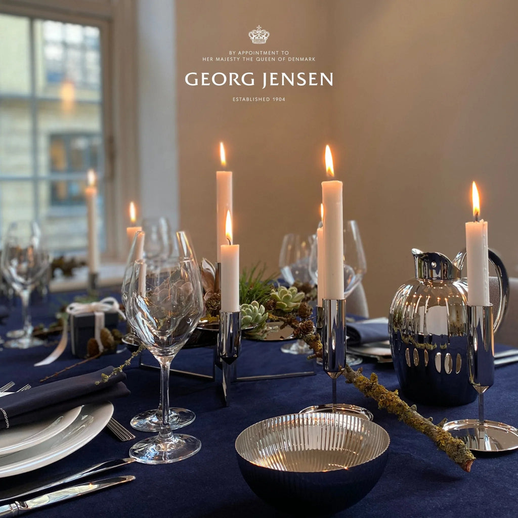 Georg Jensen Bernadott Candle Holder Stainless Steel, H: 50 Cm