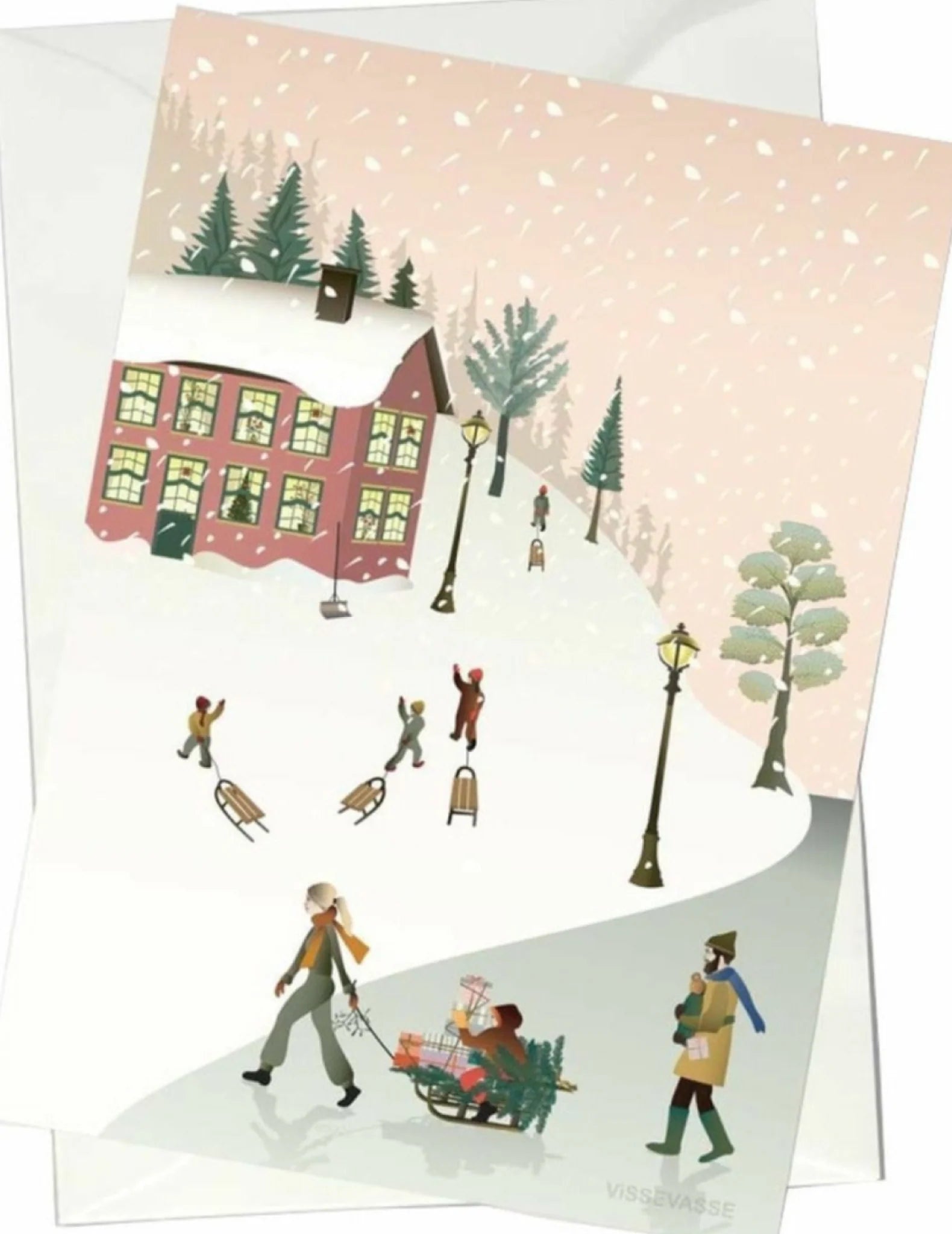 Vissevasse December Days Greeting Card, A6