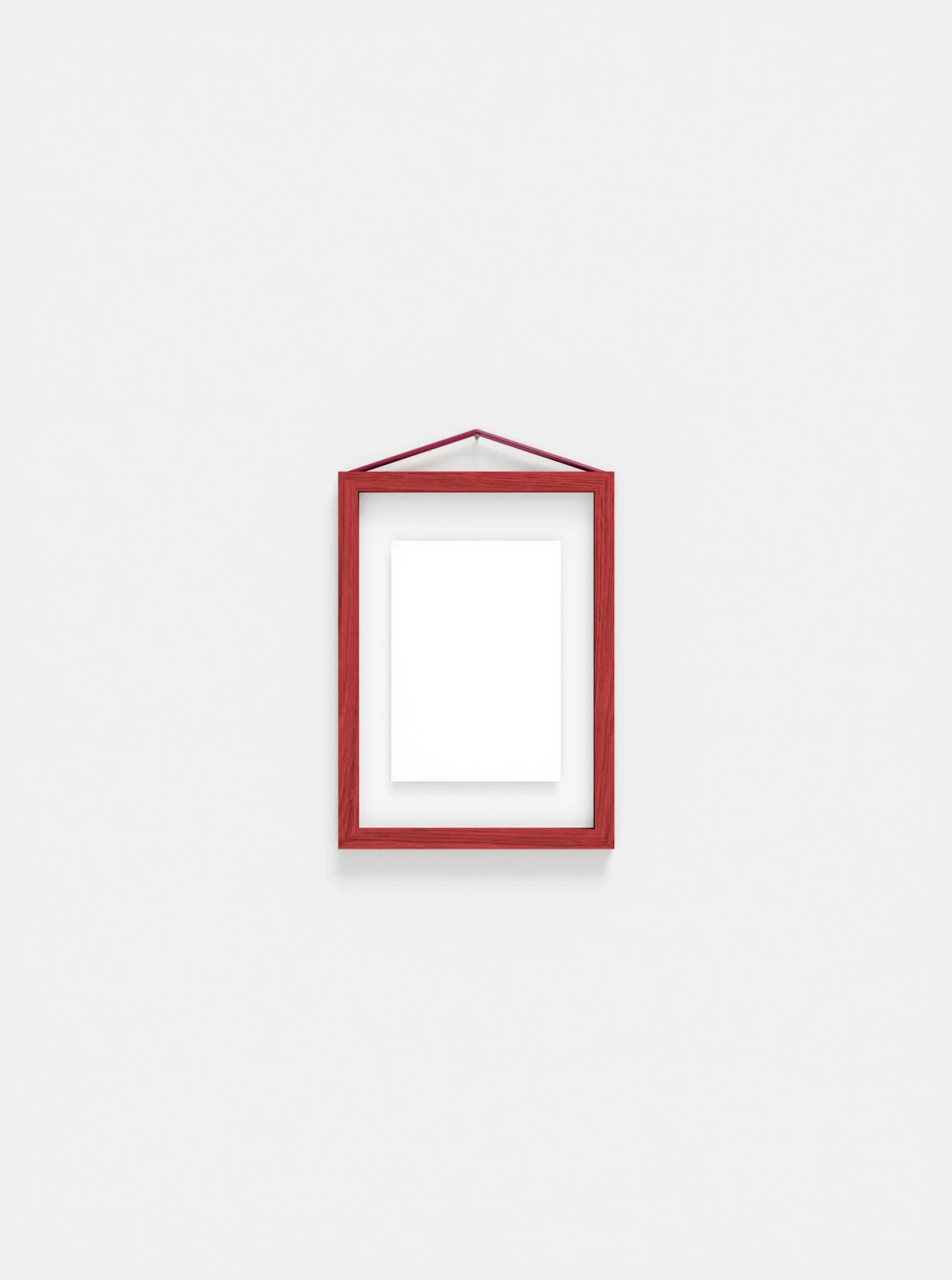 Moebe A5 Red Satined Frame: Vibrant Birch Wood Art Display