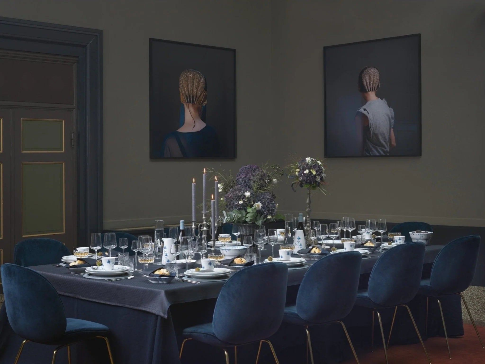 Royal Copenhagen Elements Blue Plate, 28 Cm