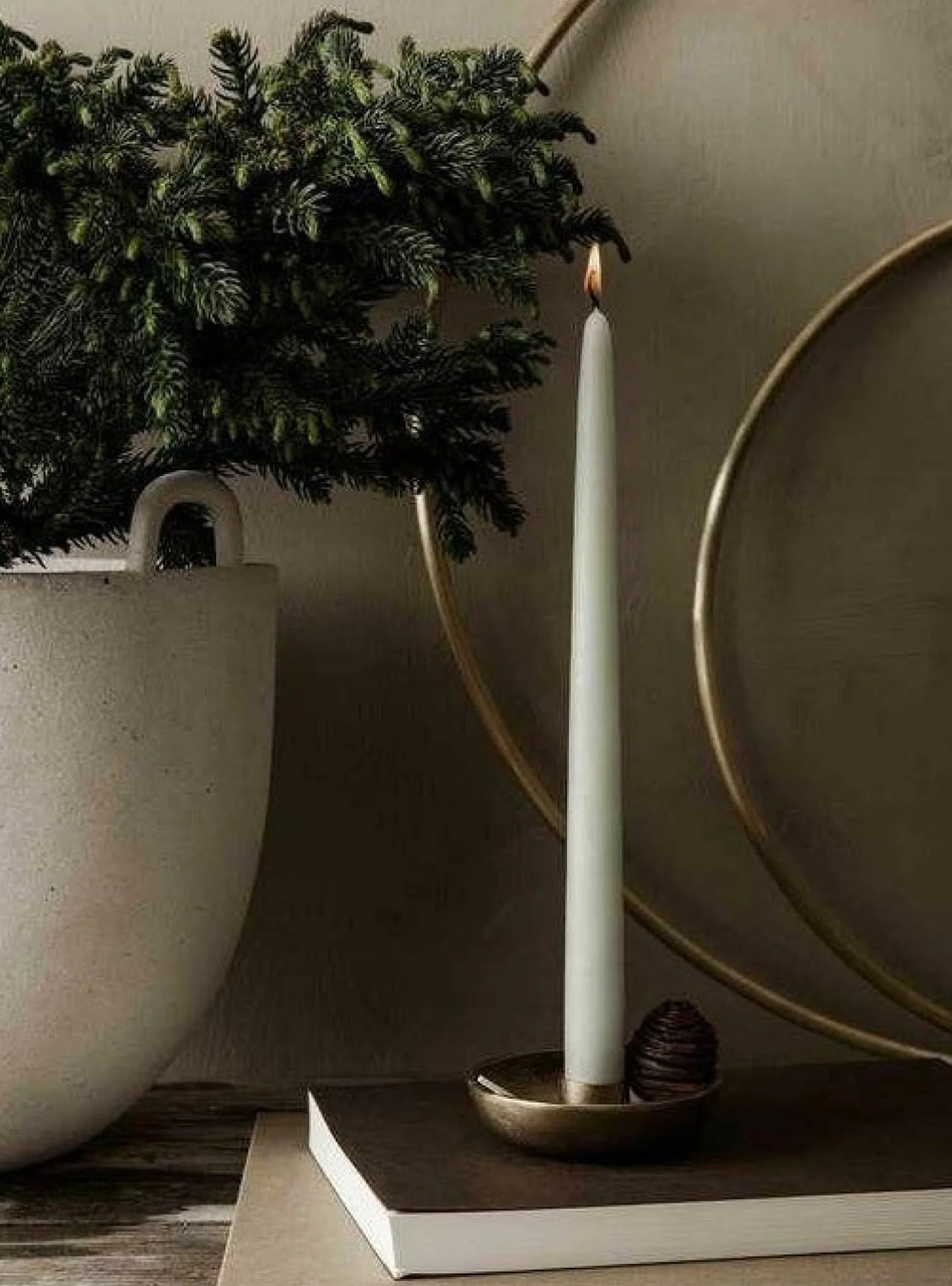 Ferm Living Bowl Candlestick Single, Brass