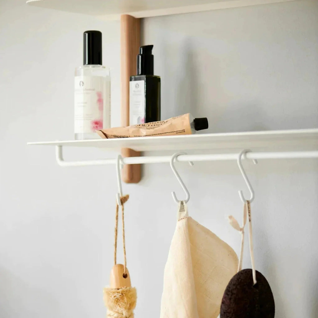 Gejst NIVO Shelf Hooks 3-Pack, White - Hang Towels & Pots in Kitchen/Bath