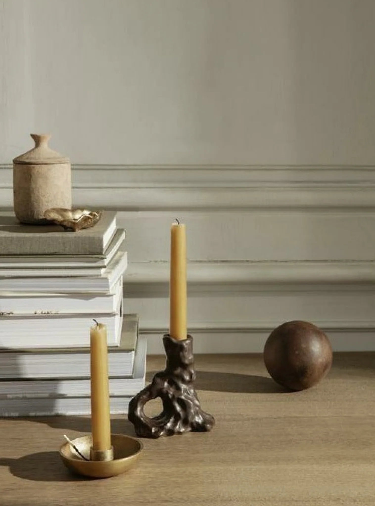 Ferm Living Bowl Candlestick Single, Brass