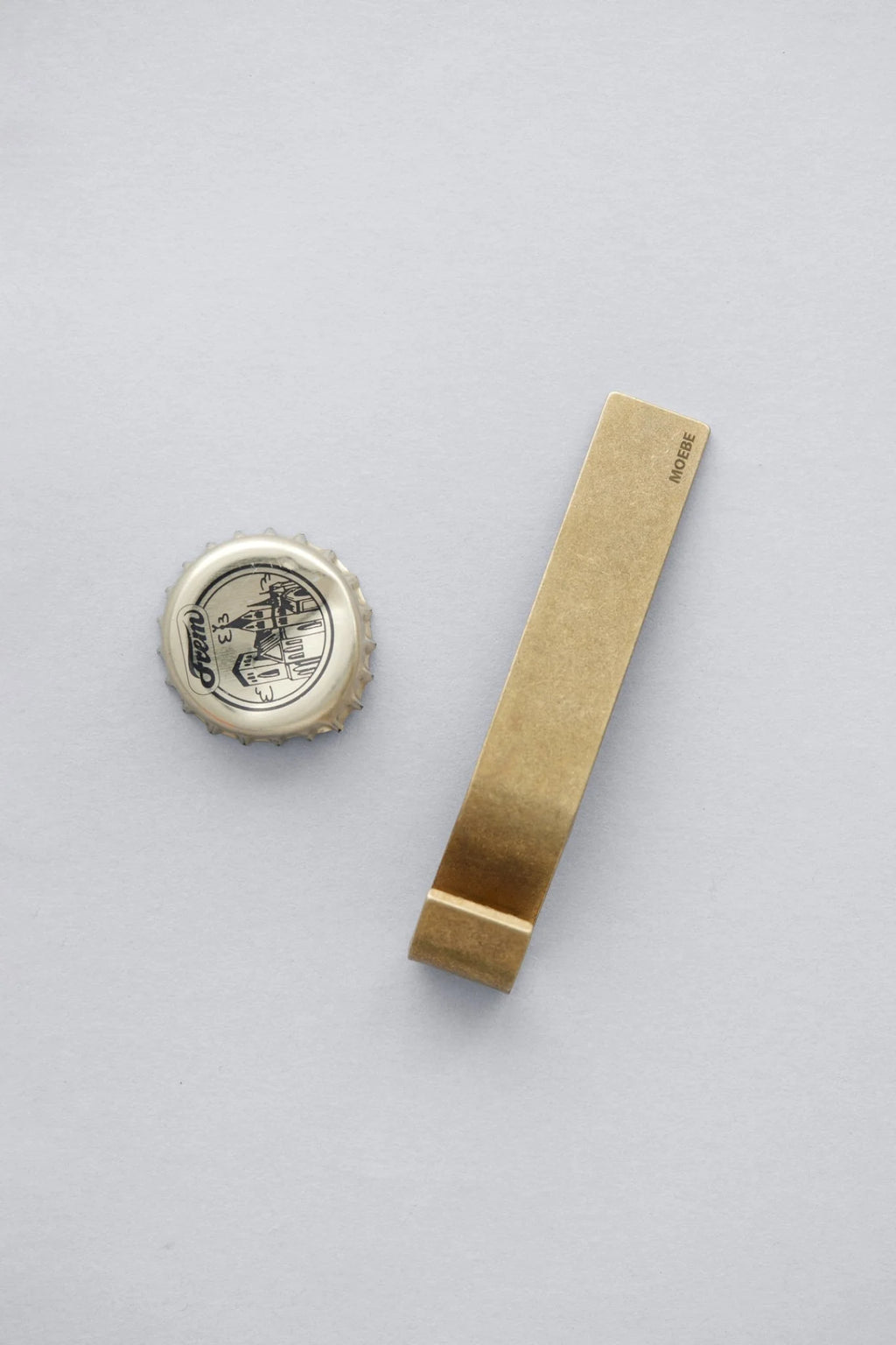 Elegant Moebe Brass Bottle Opener - Danish Design, Stainless Steel Option