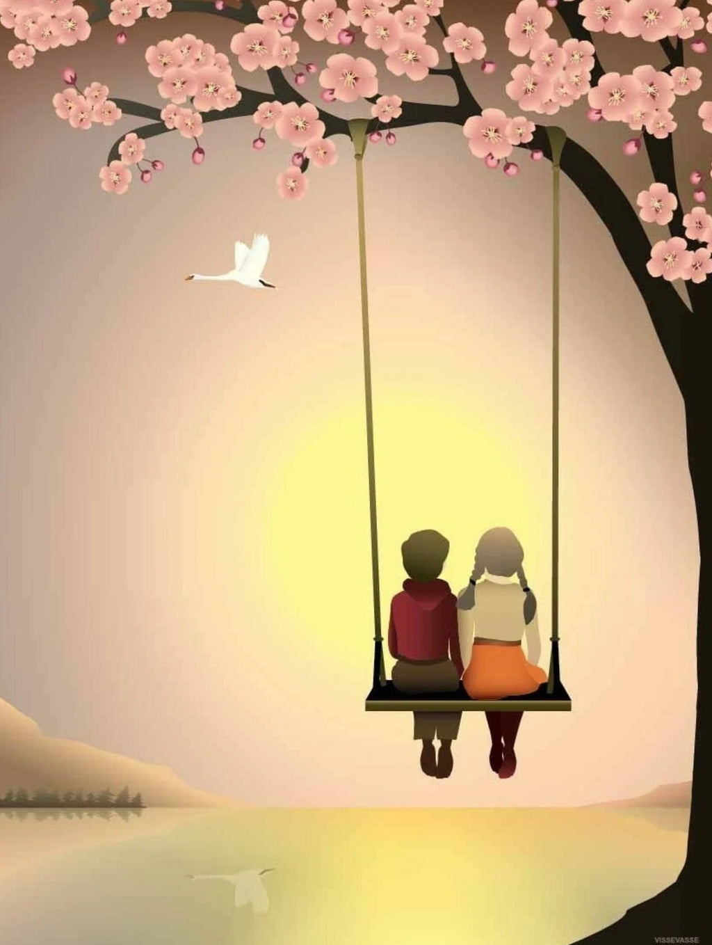 Vissevasse Sunset With You Mini Card, A7