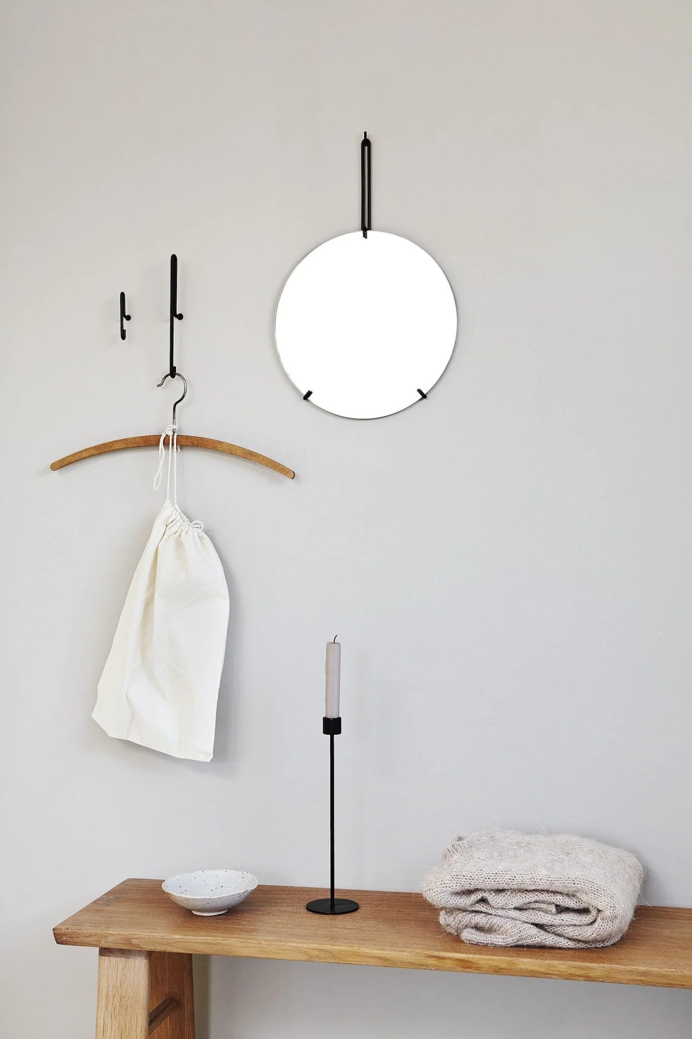 Moebe Large Black Wall Hook - Stylish Steel Coat & Key Hanger