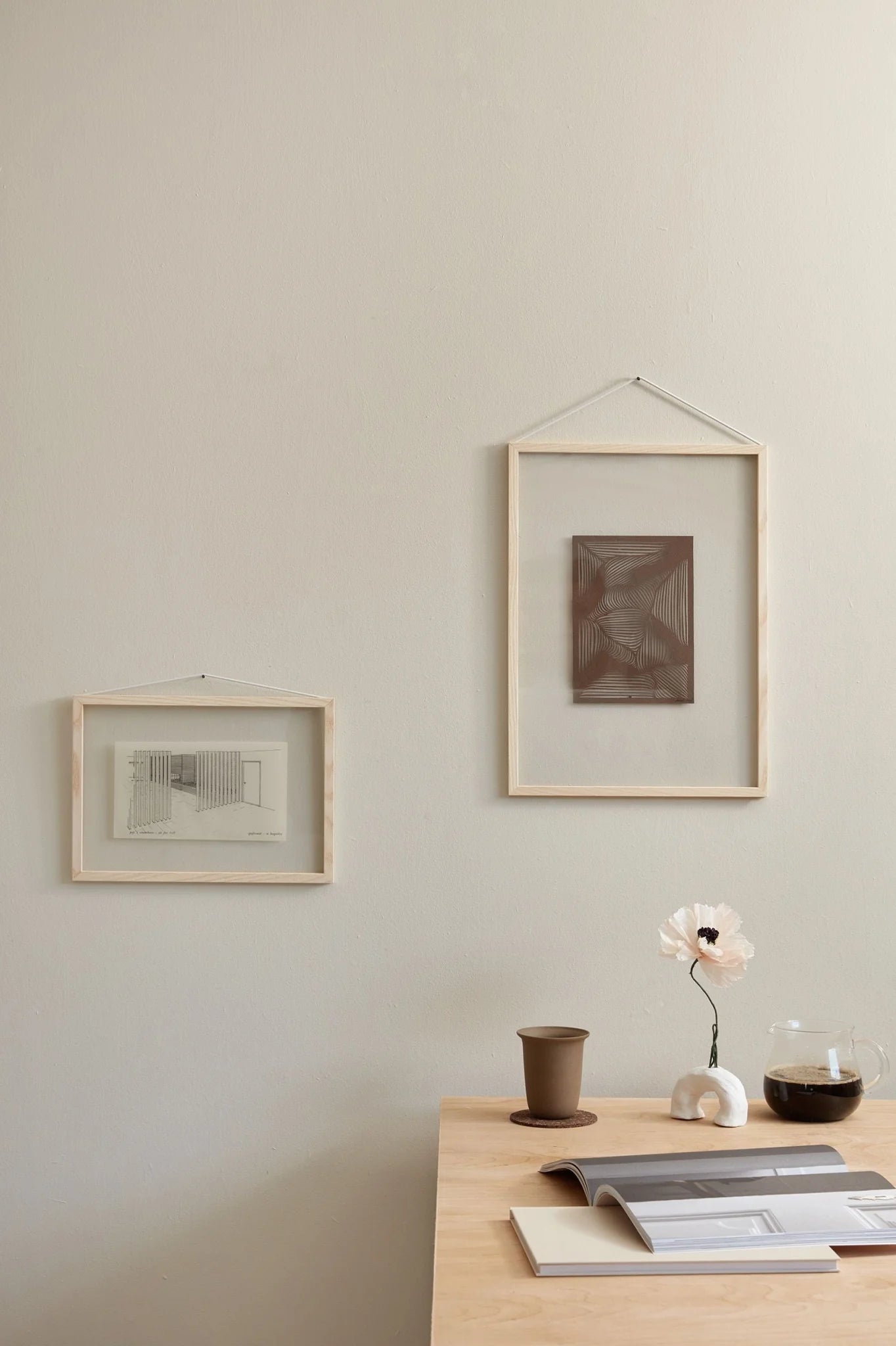 Moebe Frame A3 in Ash Wood - Stylish Acrylic Glass Display Frame