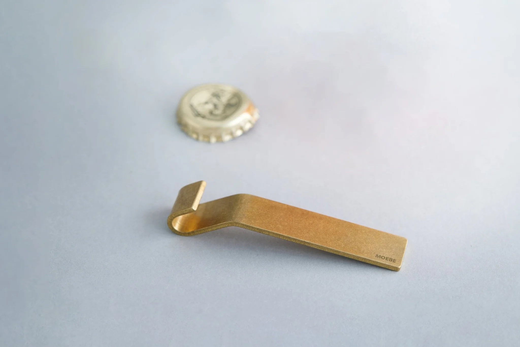Elegant Moebe Brass Bottle Opener - Danish Design, Stainless Steel Option
