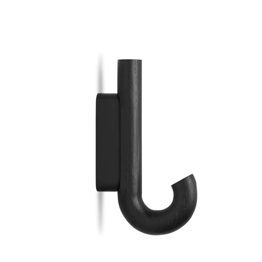 Gejst HOOK Mini Hook – Black Oak & Black Metal, Compact Wall Hook
