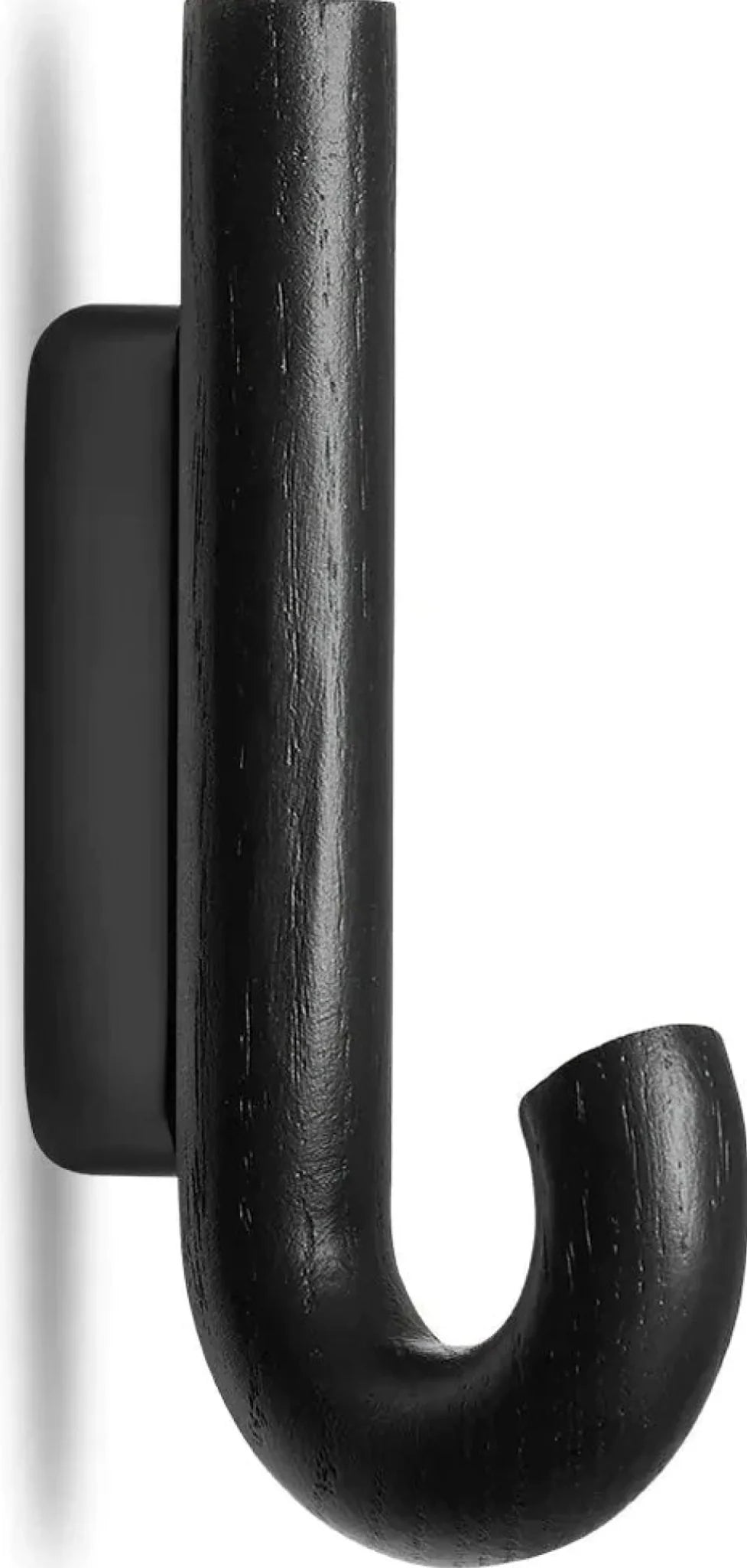 Gejst HOOK Mini Hook – Black Oak & Black Metal, Compact Wall Hook