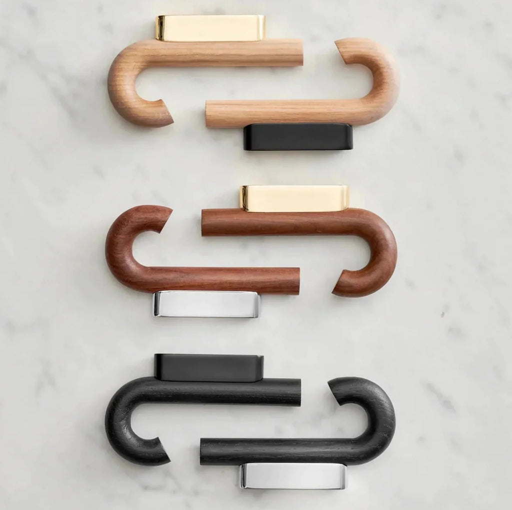 Gejst HOOK Mini Hook – Black Oak & Black Metal, Compact Wall Hook